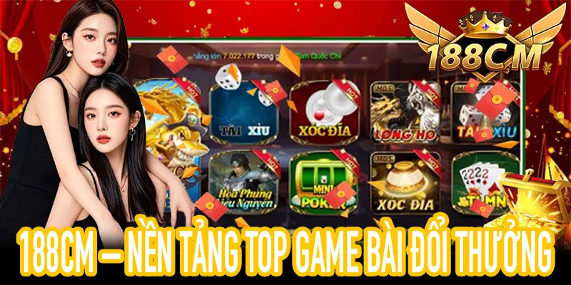 Hai người mẫu bên sảnh trò chơi 188CM gồm Tài Xỉu, Xóc Đĩa và Long Hổ